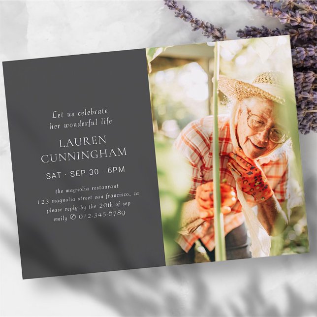 Feiern Sie Ihr Leben Modernes, einfaches Minimalis Postkarte (Von Creator hochgeladen)