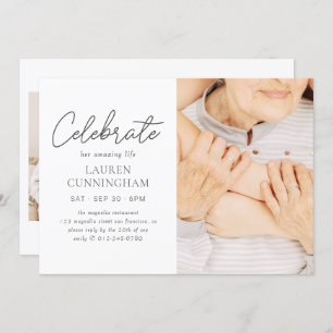 Feiern Sie ihr Phantastisches Leben Einfaches Mode Einladung