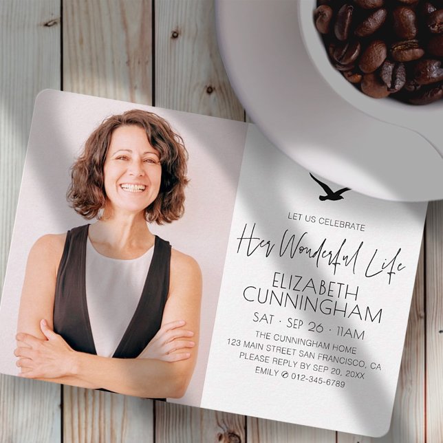 Feiern Sie ihr wunderbares Foto zur Lebenserinneru Einladung (Von Creator hochgeladen)