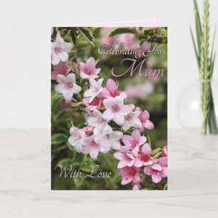 Feiern Sie Ihre Mama Pink Blume Card Dankeskarte
