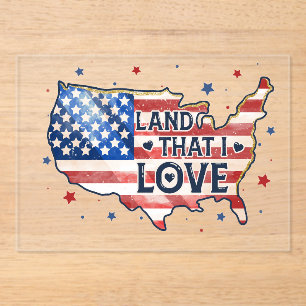 Feiern Sie Ihren amerikanischen Stolz mit diesem w Acryleinladungen