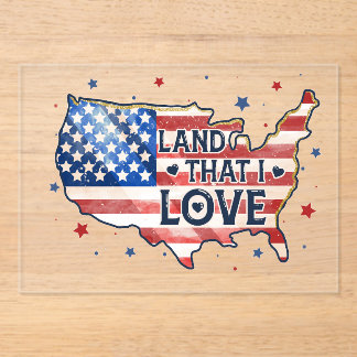 Feiern Sie Ihren amerikanischen Stolz mit diesem w Acryleinladungen