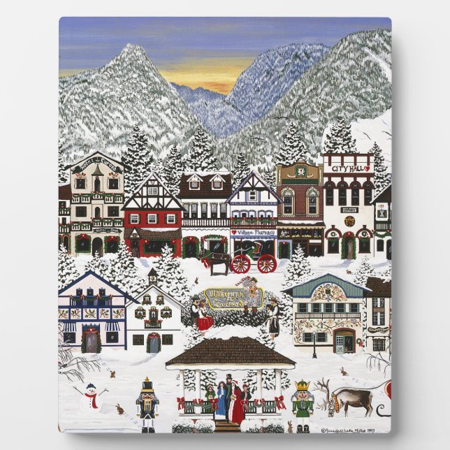 Feiern Sie Ihren Urlaub in Leavenworth Fotoplatte (Vorderseite)