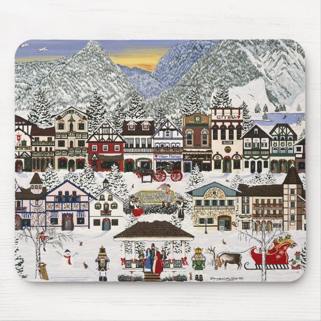 Feiern Sie Ihren Urlaub in Leavenworth Mousepad (Vorne)