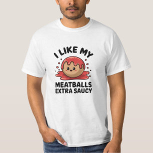 Feiern Sie italienische Küche mit Meatball Designs T-Shirt