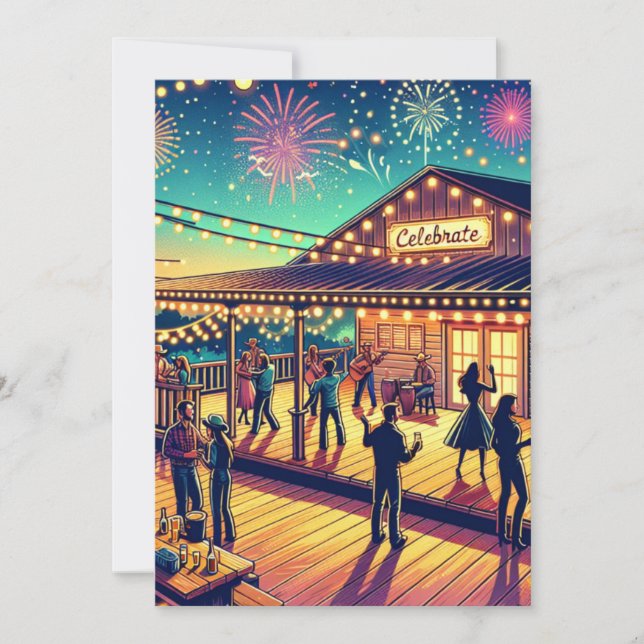 Feiern Sie jedes benutzerdefinierte Party eines Er Einladung (Vorderseite)