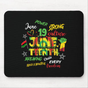 Feiern Sie Juneteenth 1865 Afroamerikanische Emanz Mousepad