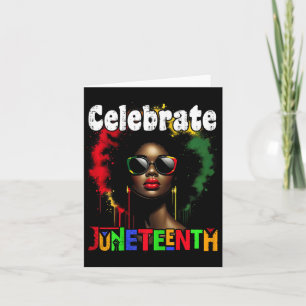 Feiern Sie Juneteenth-Shirt Frauen Afrikanisch Sch Karte