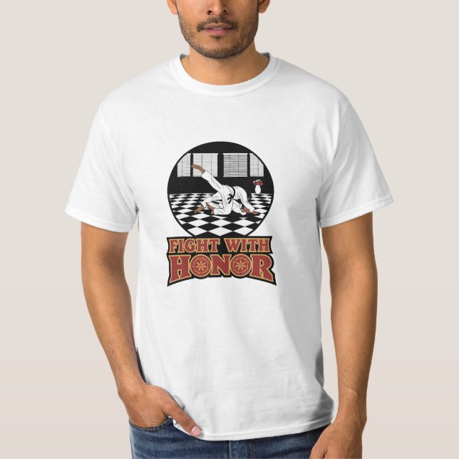 Feiern Sie Kampfkunst mit Judo Designs T-Shirt (Vorderseite)