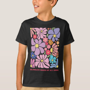 Feiern Sie Köpfe aller Art Blumen Neurodiversität T-Shirt