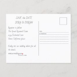 Feiern Sie Liebe und Freude mit einer Hochzeitsein Einladungspostkarte