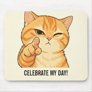 Feiern Sie meinen lustigen orangen Stressabbau-Tag Mousepad