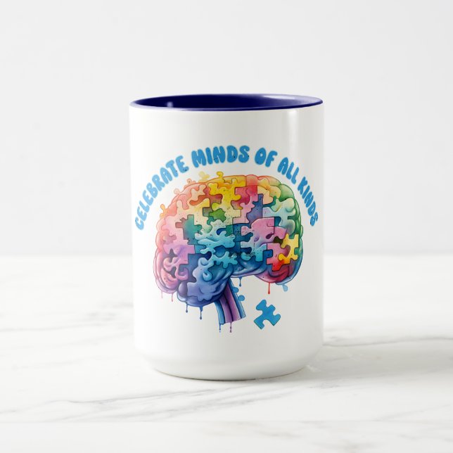 Feiern Sie Minds aller Arten. Neurodität Tasse (Zentrum)