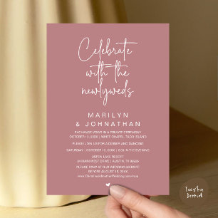 Feiern Sie mit den Neugeborenen, Hochzeitsessen Einladung