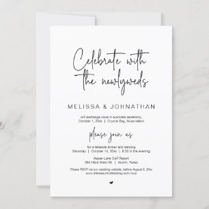 Feiern Sie mit den Neuvermählten, Hochzeitsfeier Einladung
