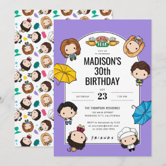 Feiern Sie mit Freunden! Custom Chibi Art Geburtst Einladung