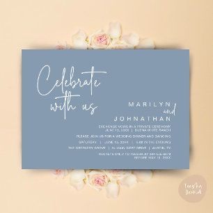 Feiern Sie mit uns, Hochzeitliches Abendessen Part Einladung
