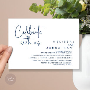 Feiern Sie mit uns, Hochzeitliches Abendessen Part Einladung