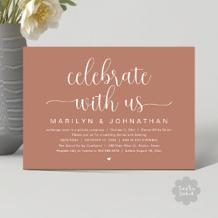 Feiern Sie mit uns, Hochzeitliches Abendessen Part Einladung