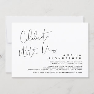 Feiern Sie mit uns, Hochzeits-Elopement-Party-Einl Einladung