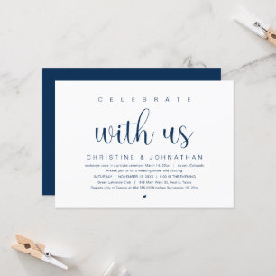 Feiern Sie mit uns, Hochzeits-Elopement-Party Einladung