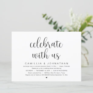 Feiern Sie mit uns, Hochzeits-Elopement-Party Einladung