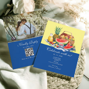 Feiern Sie mit uns Picknick-Hochzeitsempfang Einladung
