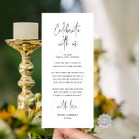 Feiern Sie mit uns, Platz Einstellung Danke Karte<br><div class="desc">Feiern Sie mit uns, dies ist die moderne bearbeitbare Karte, in minimalistischem Skriptdesign, Schwarz-Weiß-Thema, Place Setting Dankeschön Karten. Teilen Sie die Liebe und zeigen Sie Ihre Wertschätzung für Ihre Gäste, wenn sie sich an ihren Sitz setzen und lesen Sie diese personalisierte charmante Dankeschön setzen Karte. Es ist eine wunderbare Art,...</div>
