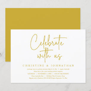 Feiern Sie mit uns, Post Wedding Elopement Party   Einladung