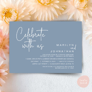 Feiern Sie mit uns, Post Wedding Elopement Party Einladung
