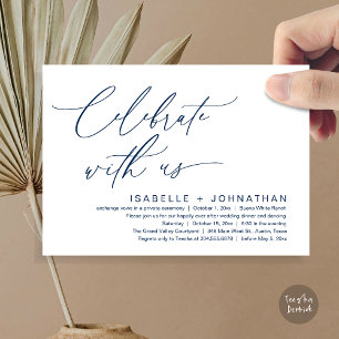 Feiern Sie mit uns, Romantisches Hochzeitsessen Pa Einladung