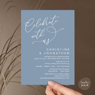 Feiern Sie mit uns, Romantisches Hochzeitstanz Einladung