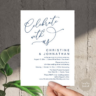 Feiern Sie mit uns, Romantisches Hochzeitstanz Einladung