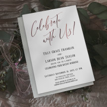 Feiern Sie mit uns! Rose Gold Wedding Party