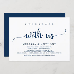 Feiern Sie mit uns, rustikales Hochzeitsdinner Einladung