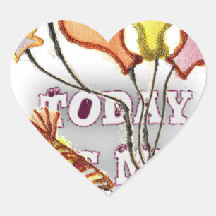 Feiern Sie mit unserem verspielten Geburtstagsgruß Herz-Aufkleber