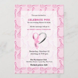 Feiern Sie rosa Ereignis Einladung
