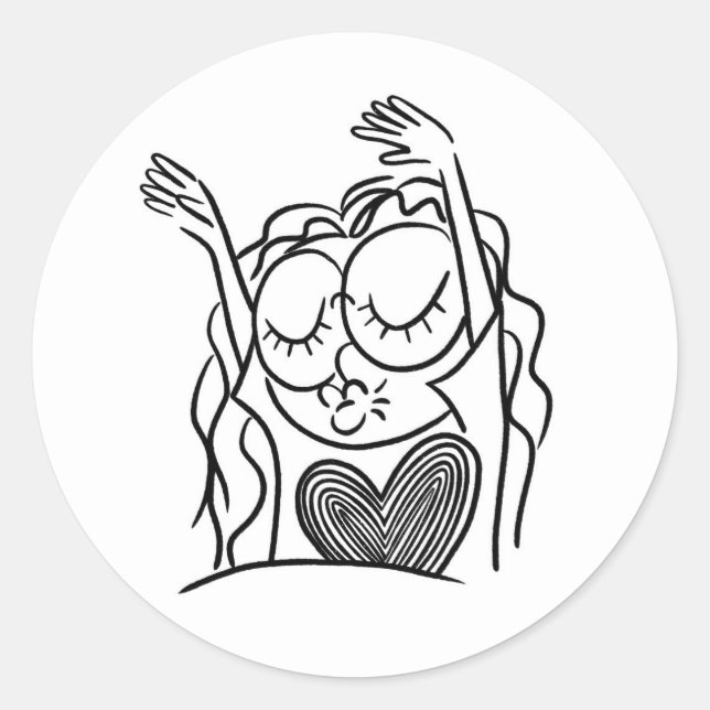 Feiern Sie! Runder Aufkleber (Vorderseite)