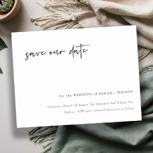 Feiern Sie Save the Date mit US-Kalligrafie Postkarte