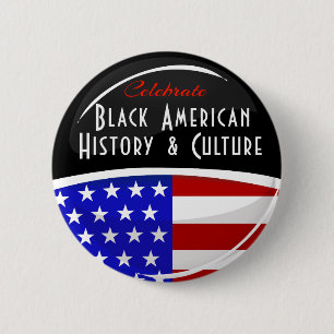 Feiern Sie schwarze amerikanische Button