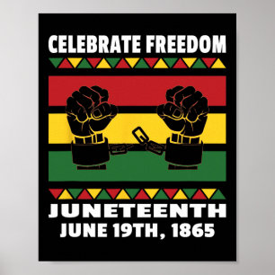 Feiern Sie schwarze Freiheit Juneteenth - 19. Juni Poster