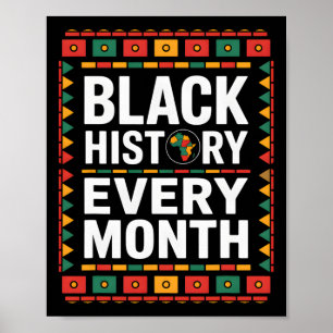 Feiern Sie schwarze Geschichte jeden Monat Afrika Poster