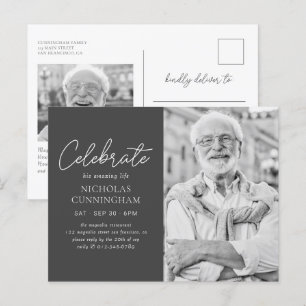 Feiern Sie sein erstaunliches Leben Simple Modern  Postkarte