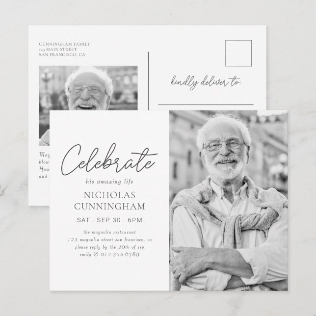 Feiern Sie sein Phantastisches Leben Einfaches Mod Postkarte (Vorne/Hinten)