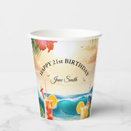Feiern Sie stilvoll für Ihren besonderen 21. Gebur Pappbecher