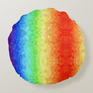 Feiern Sie Süße und Farbe mit diesem Regenbogen Rundes Kissen
