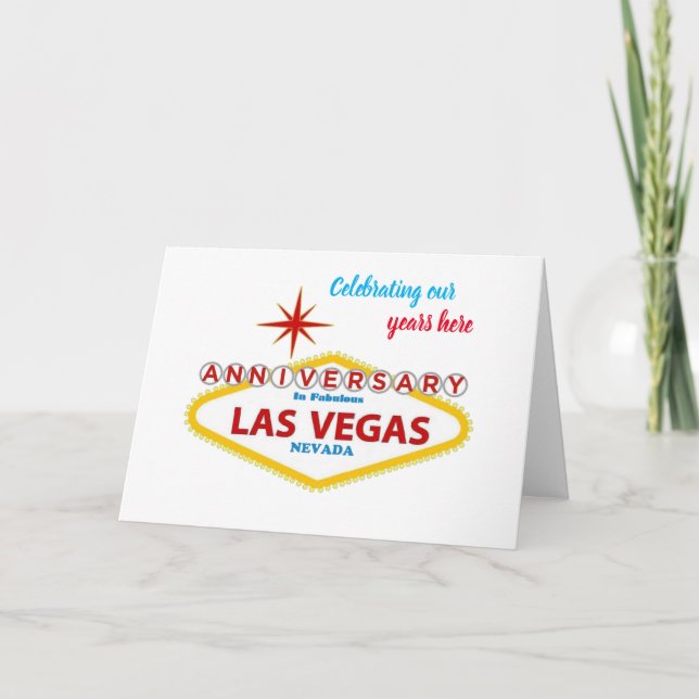 Feiern Sie unser Jubiläum in Las Vegas Card Einladung (Vorderseite)