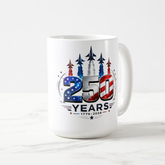 Feiern Sie USA 250-Jahr  Kaffeetasse (VorderseiteRechts)