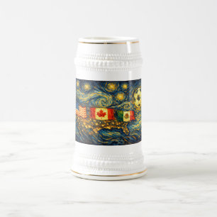 Feiern Sie USA Kanada Mexiko Stolz  Bierglas