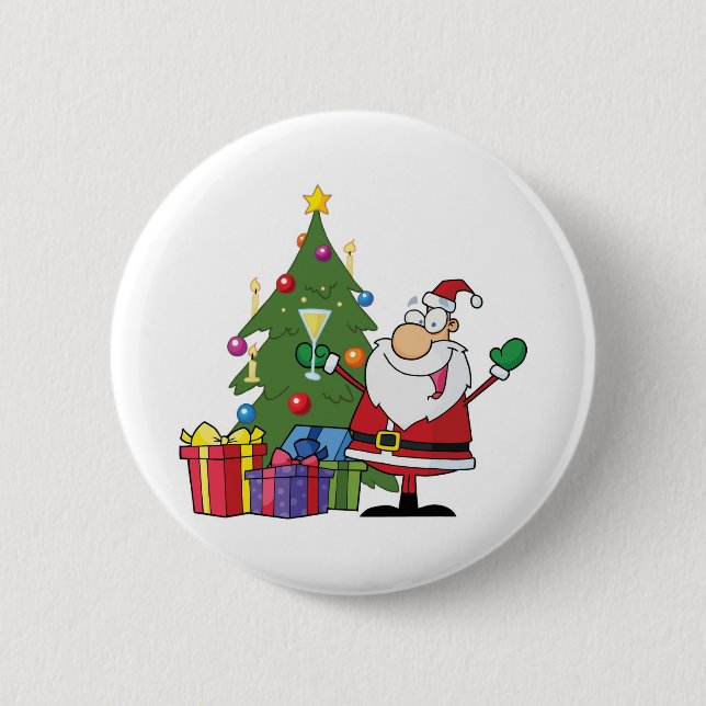 Feiern Sie Weihnachten Button (Vorderseite)